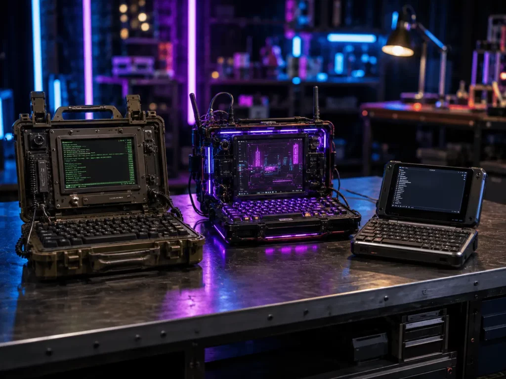 Cyberdeck TikTok en cours de fabrication avec Raspberry Pi et composants électroniques DIY