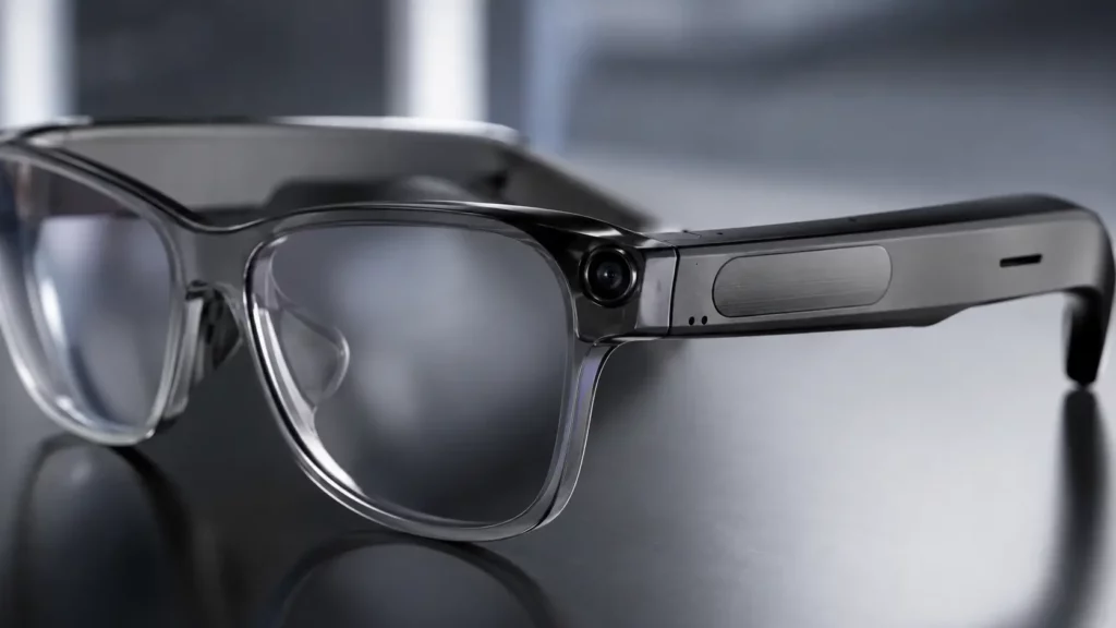 Design et caméra intégrée des lunettes connectées Samsung