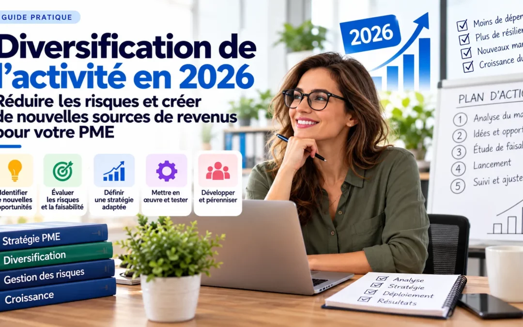 Illustration de la diversification d’activité des PME en 2026 pour réduire les risques et développer de nouvelles sources de revenus.