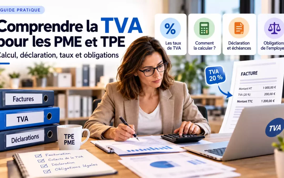 Comprendre la TVA pour les PME et TPE : calcul, déclaration, taux et obligations fiscales