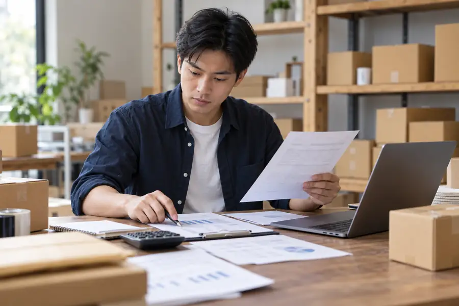 Comptabilité entreprise : un revendeur rapproche ses ventes, ses frais et ses relevés