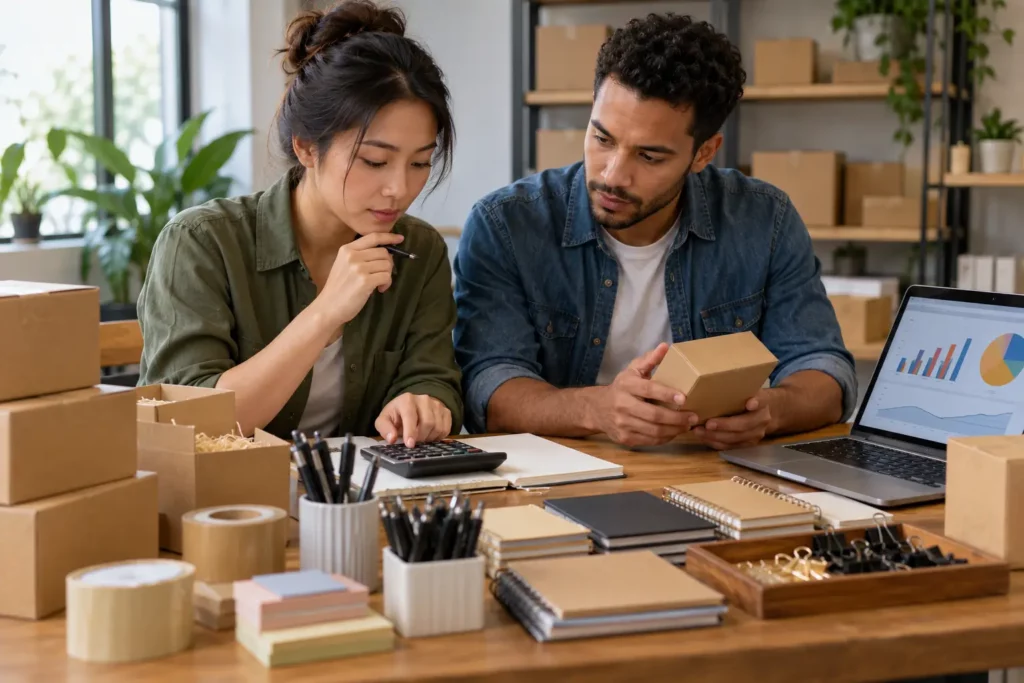 Créer entreprise sans apport : calcul de la marge et du coût d’un premier stock